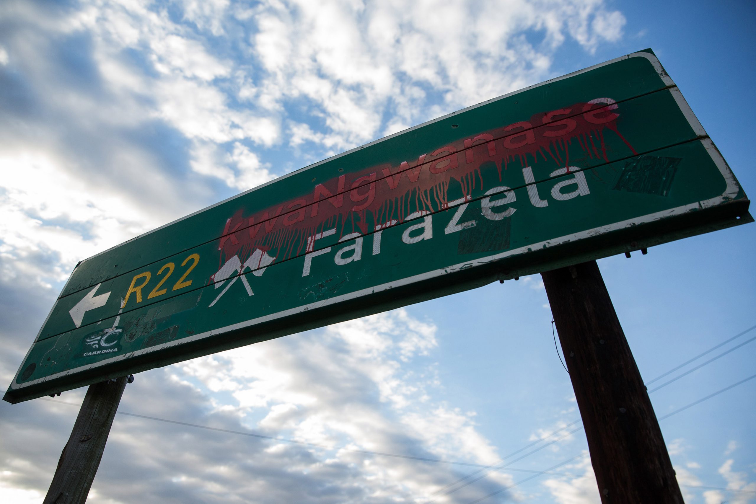 27 November 2018: A sign pointing to the Mozambican border, which is about a 20-minute drive from Manguzi and was a major illegal firearms route in the latter years of apartheid.