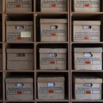 3 February 2020: Boxes filled with historical records are stacked high in the reading room of the South African History Archive.