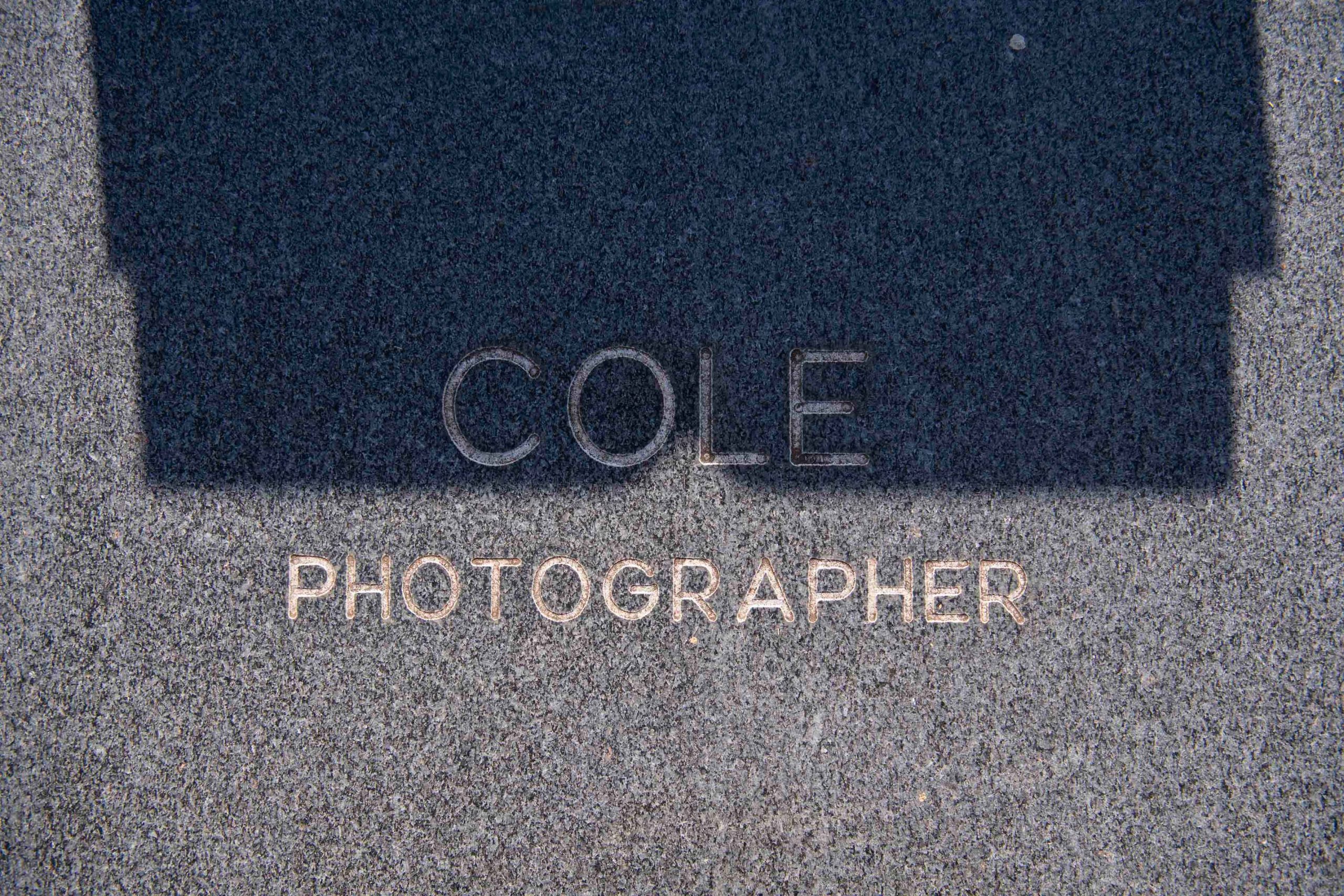 3 December 2019: The stark inscription on the slab of Ernest Cole’s grave.