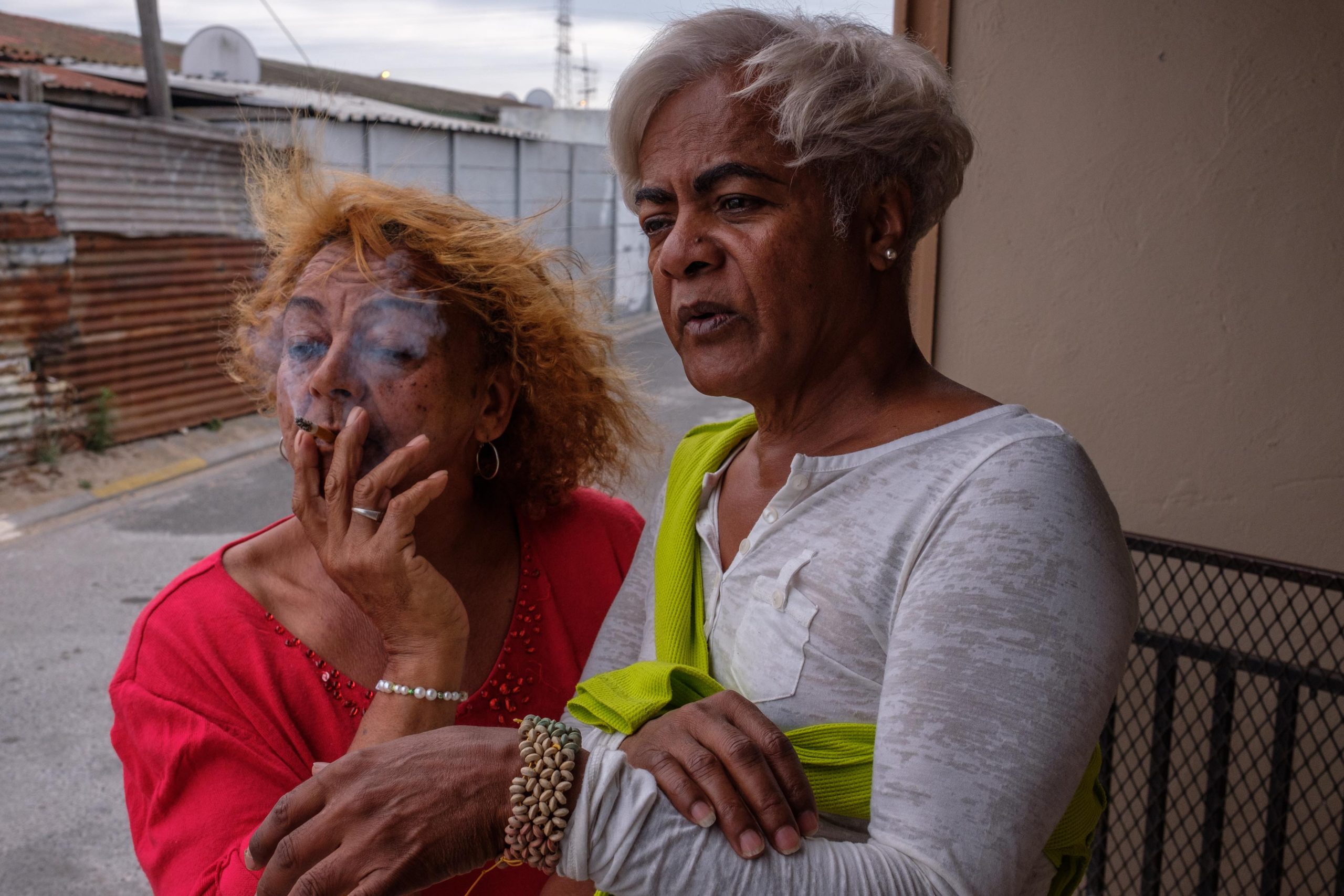 7 February 2020: From left, Drag queens from the District Six era Sandra Dee and Samantha Fox at Sandra’s home in Lavender Hill.