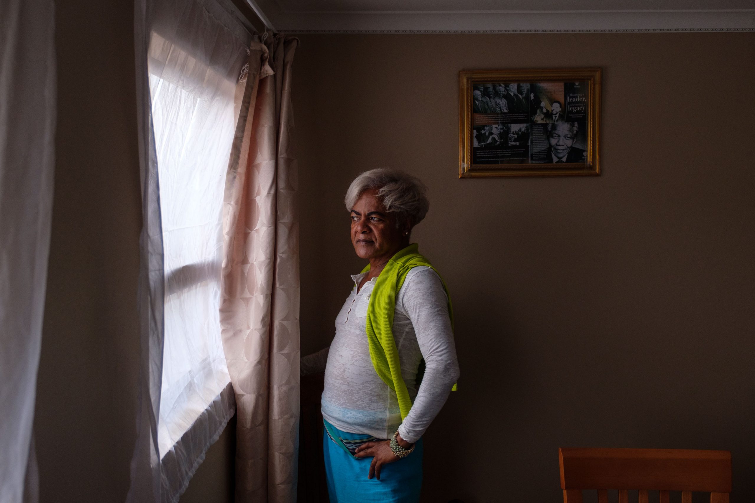 7 February 2020: Samantha Fox, a drag pageant winner originally from District Six, poses for a portrait at her long-time friend Sandra Dee’s home in Lavender Hill.