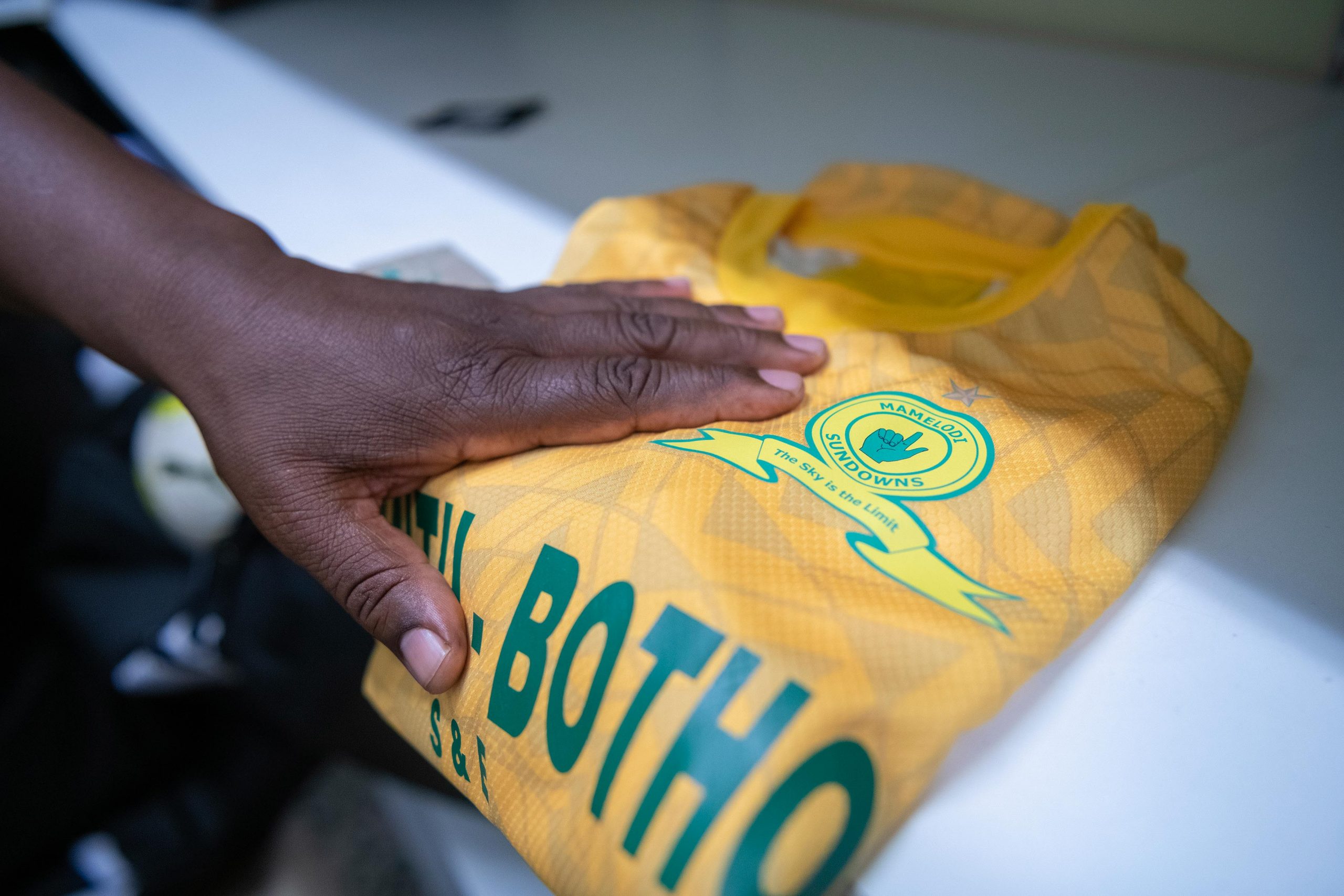 20 February 2020: Sundowns’ famous canary yellow and blue strip. 