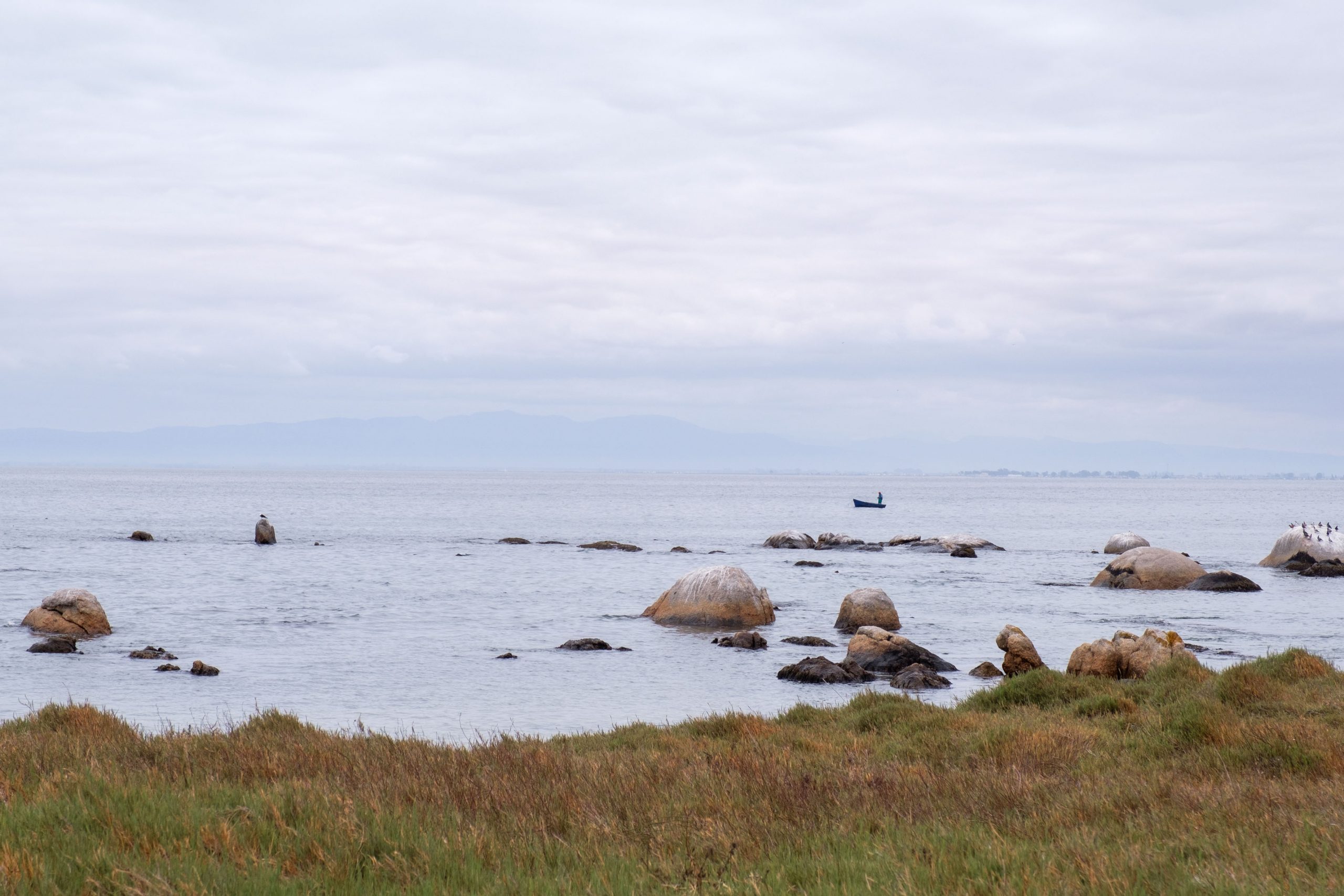 22 January 2020: A two-person rowboat used to catch harders, or mullet, in the bay illegally.