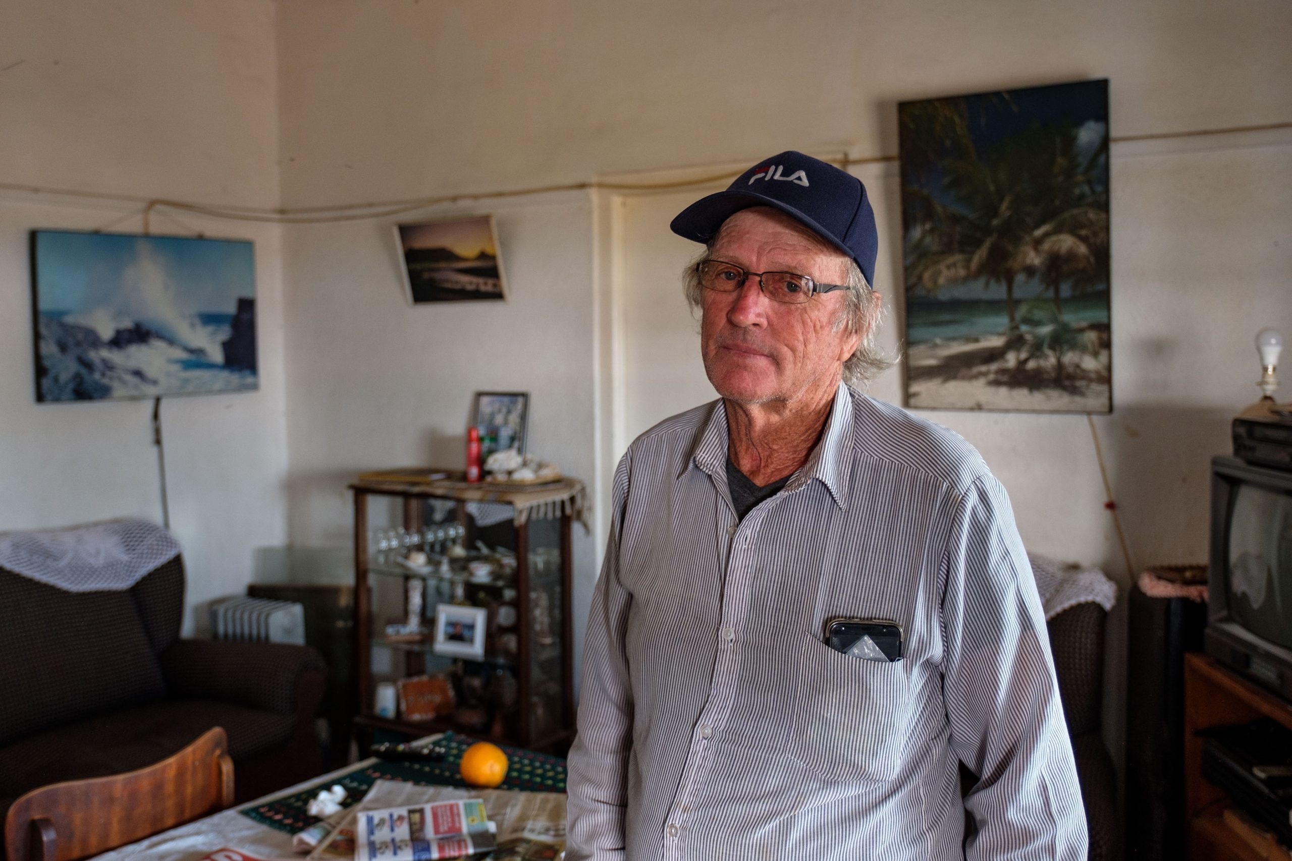 03 October 2019: Oom Henny Bleeker at his home in the Windhoek section of Steenberg’s Cove.