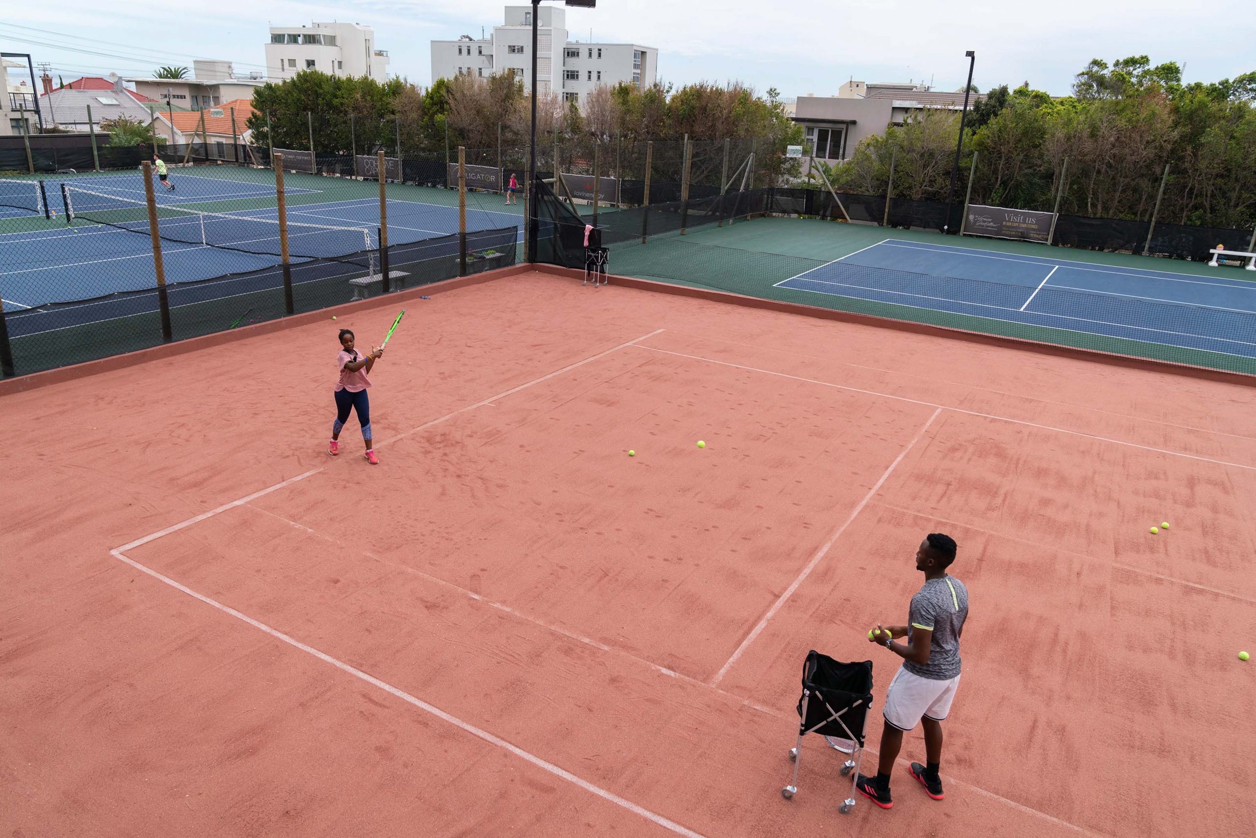 7 February 2020: Sasha Chimedza gets some one-on-one coaching. (Photograph by Ihsaan Haffejee)