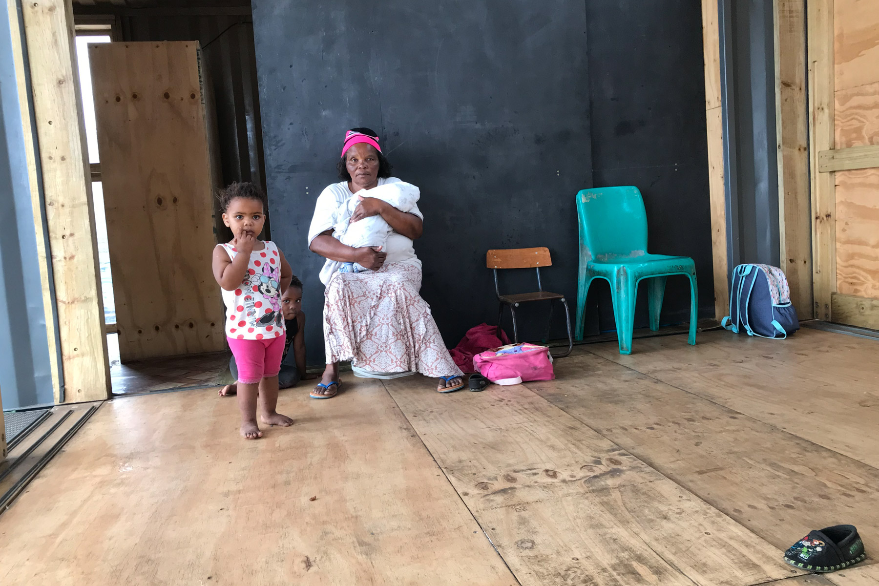 24 March 2020: Thobeka Mbada, an Airport Valley resident and teacher at the newly built creche, is not getting paid during lockdown because the facility is closed