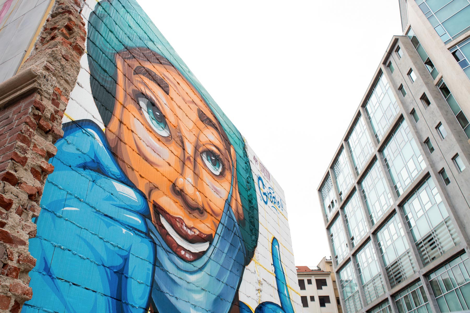 28 April 2020: A mural painting dedicated to nurses and health workers by the artist Lapo Fatai near the San Luca hospital in Milan, Italy. While slowly easing restrictions, Italy will remain on lockdown. (Photograph by Roberto Finizio/ Getty Images)