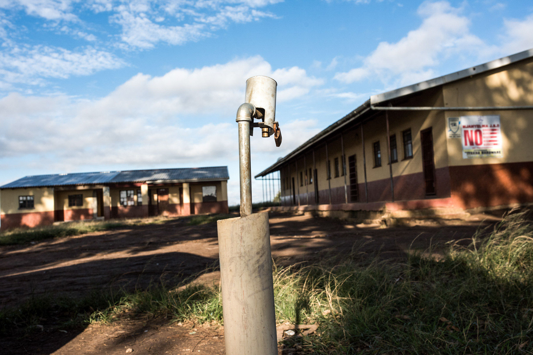 12 April 2018: A single tap is the only source of water for Mjanyelwa Junior Secondary School in the Eastern Cape.