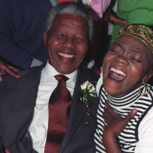 14 August 1993: Singer Brenda Fassie spends time in her home in Langa with Nelson Mandela. In May 2004, at the age of 40, Fassie suffered a severe asthma attack that triggered a fatal cardiac arrest. (Photograph by Gallo Images/ Oryx Media Archive)