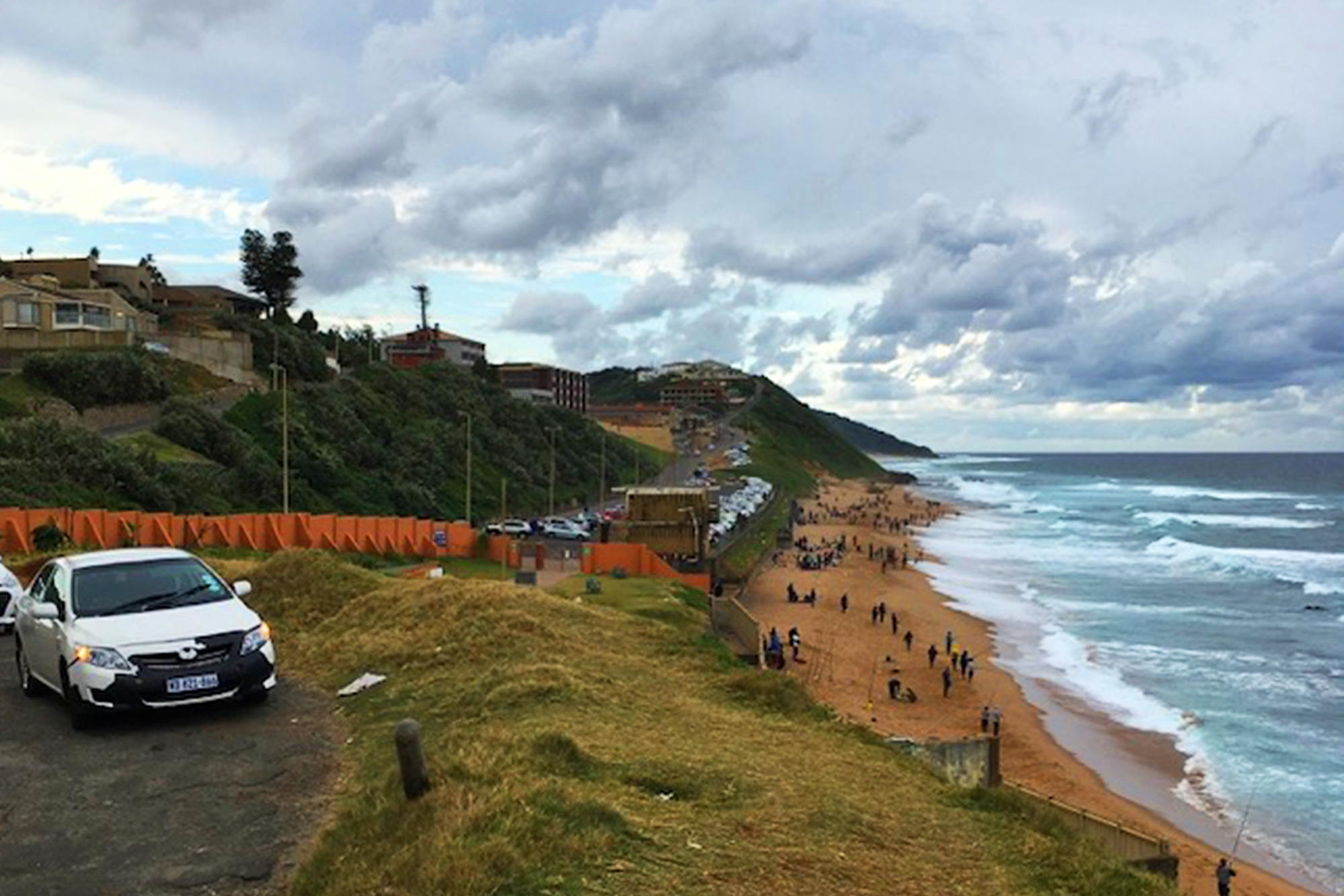 16 June 2020: The car park at Isipingo Beach where the police allegedly drove back and forth over speed bumps at high speed with Adane Emmanuel handcuffed in the back of the van. (Photograph by Greg Arde)