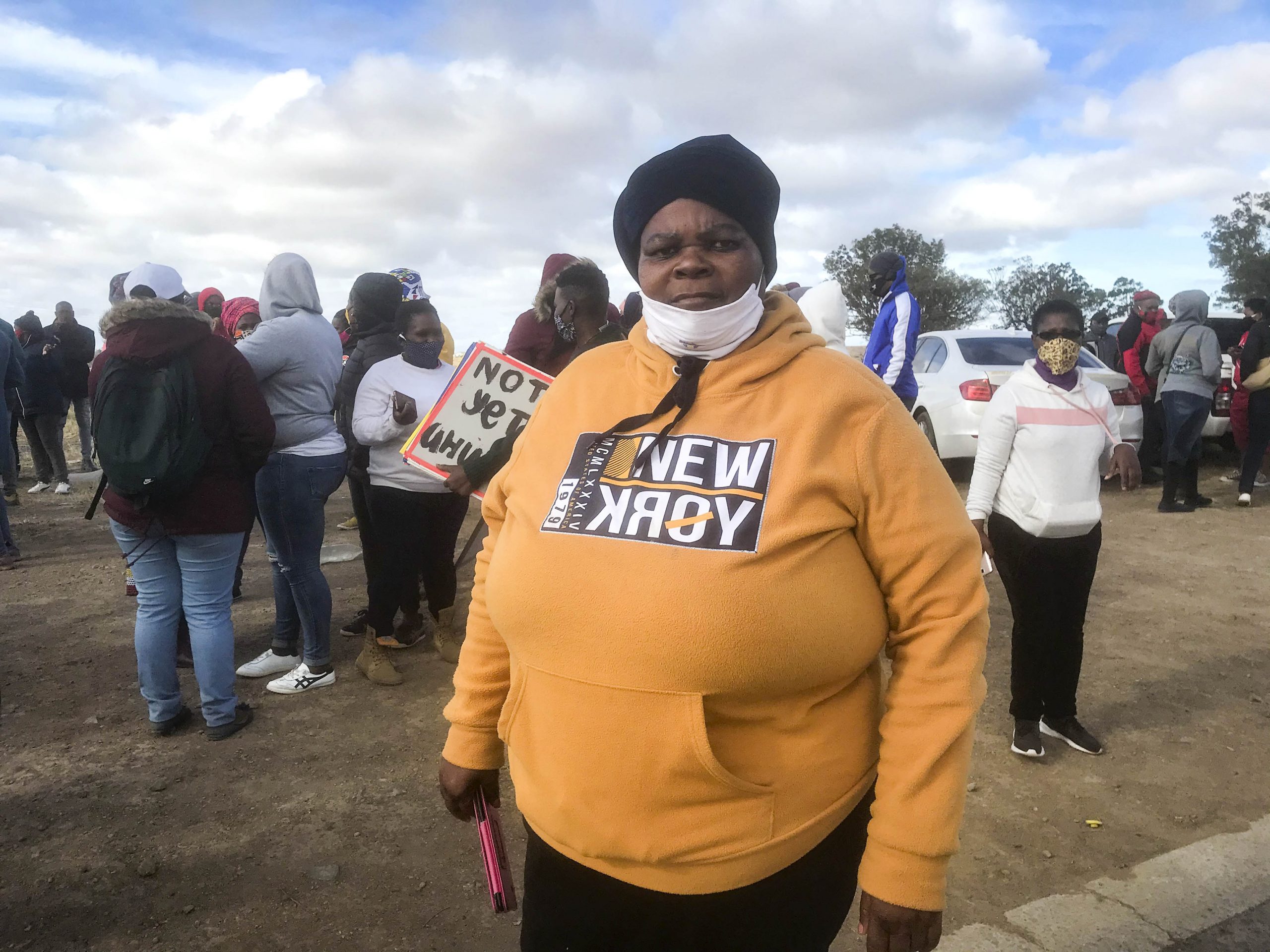 7 July 2020: Activist Nomawabo Tshisa, who is part of the Rural People’s Movement in Bathurst, says, ‘Without water, there is death.’