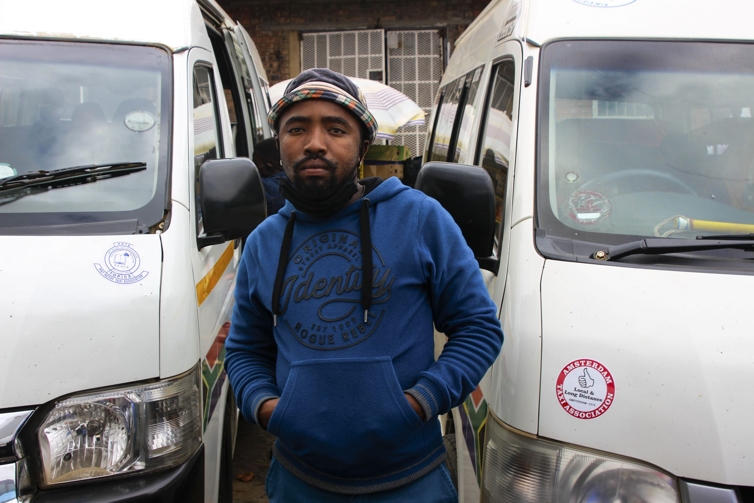 8 June 2020: Jacobs, a taxi driver in Mkhondo, Mpumalanga, says the police and soldiers once threatened to impound his vehicle for carrying 10 passengers. (Photograph by Magnificent Mndebele) 