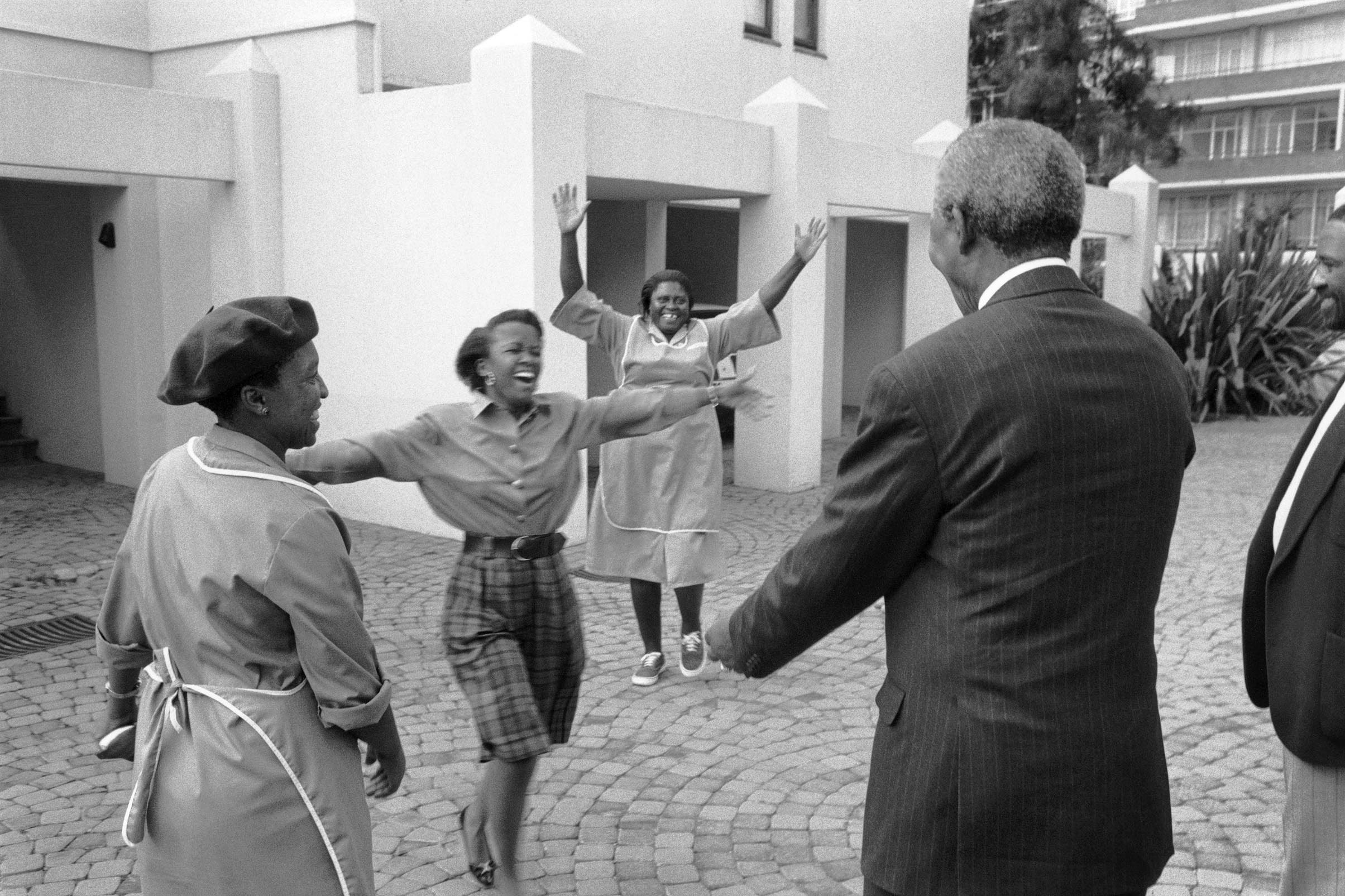 1994: First Encounter, a portrait of Nelson Mandela taken in Johannesburg. (Photograph by George Hallett)