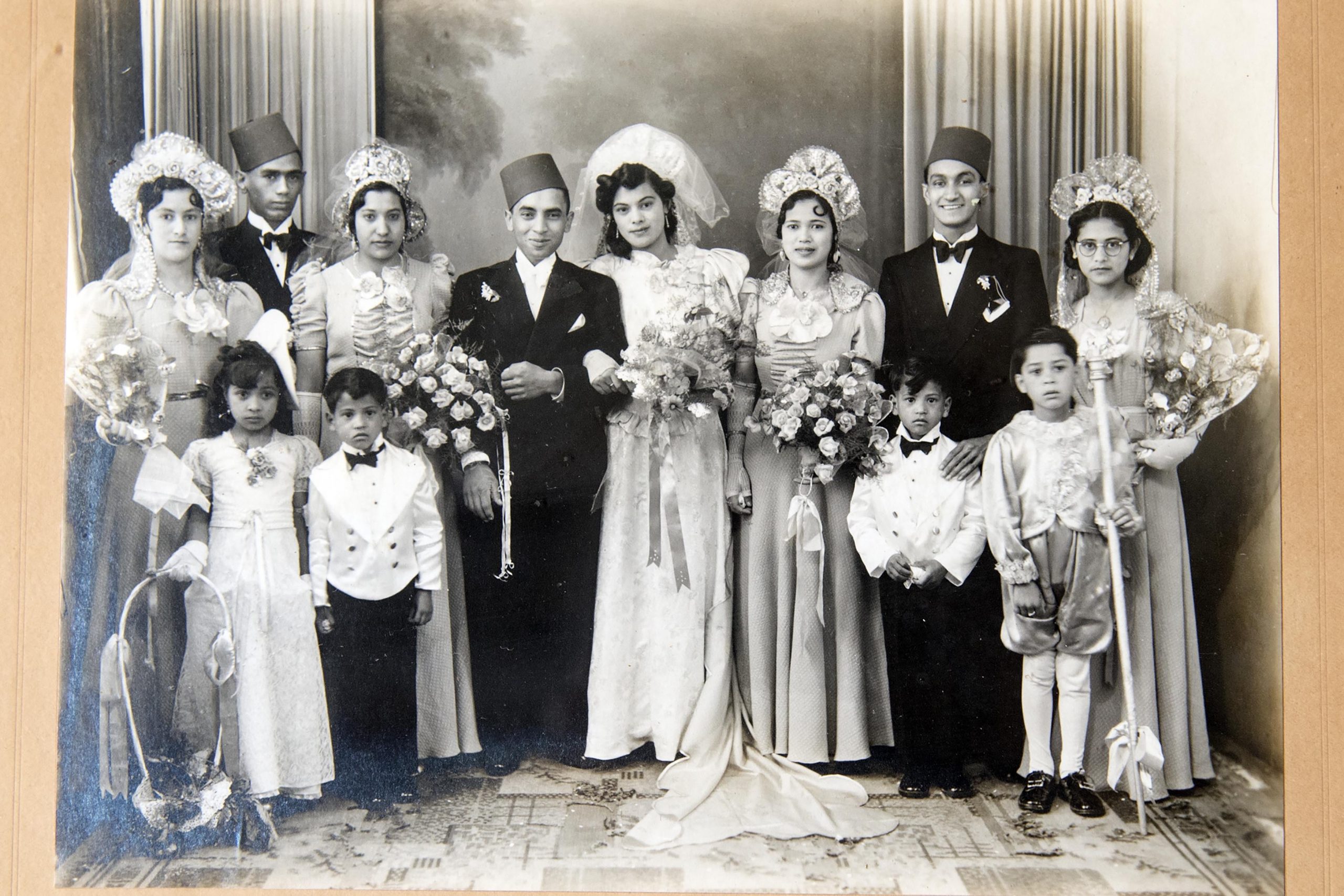 Undated: Cass Abrahams’ family in a picture from her photo album. (Photograph by Ishay Govender)