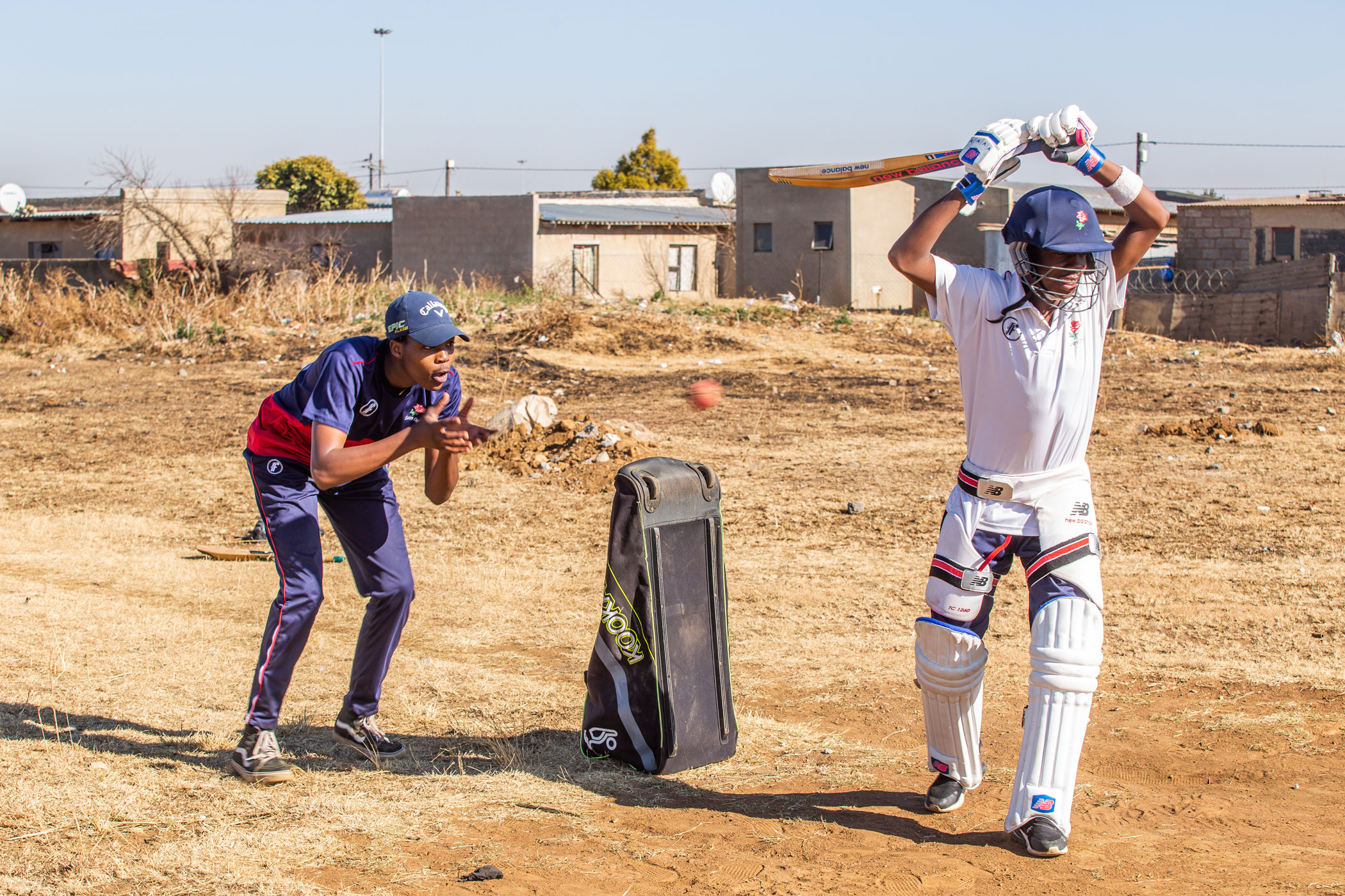 19 July 2020: Duduza Cricket Club players at a practice session. The club was among 20 others in the country to be awarded Blue Flag status at the 2020 Cricket South Africa Amateur Awards. (Photograph by Gallo Images/ OJ Koloti)