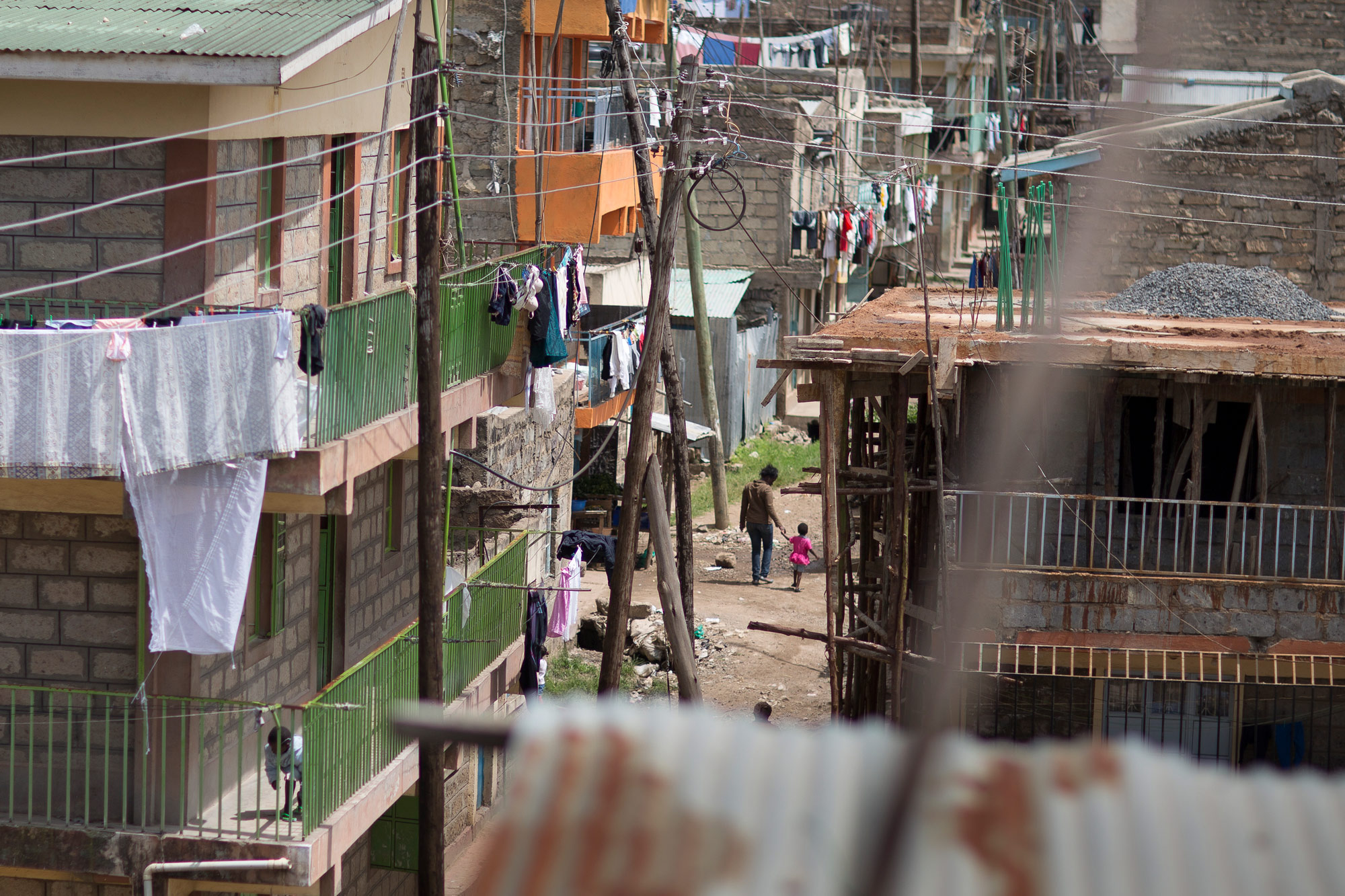 10 May 2013: A densely populated slum in Kayole, a suburb in Nairobi. (Photograph by Amy Toensing/ Corbis via Getty Images)