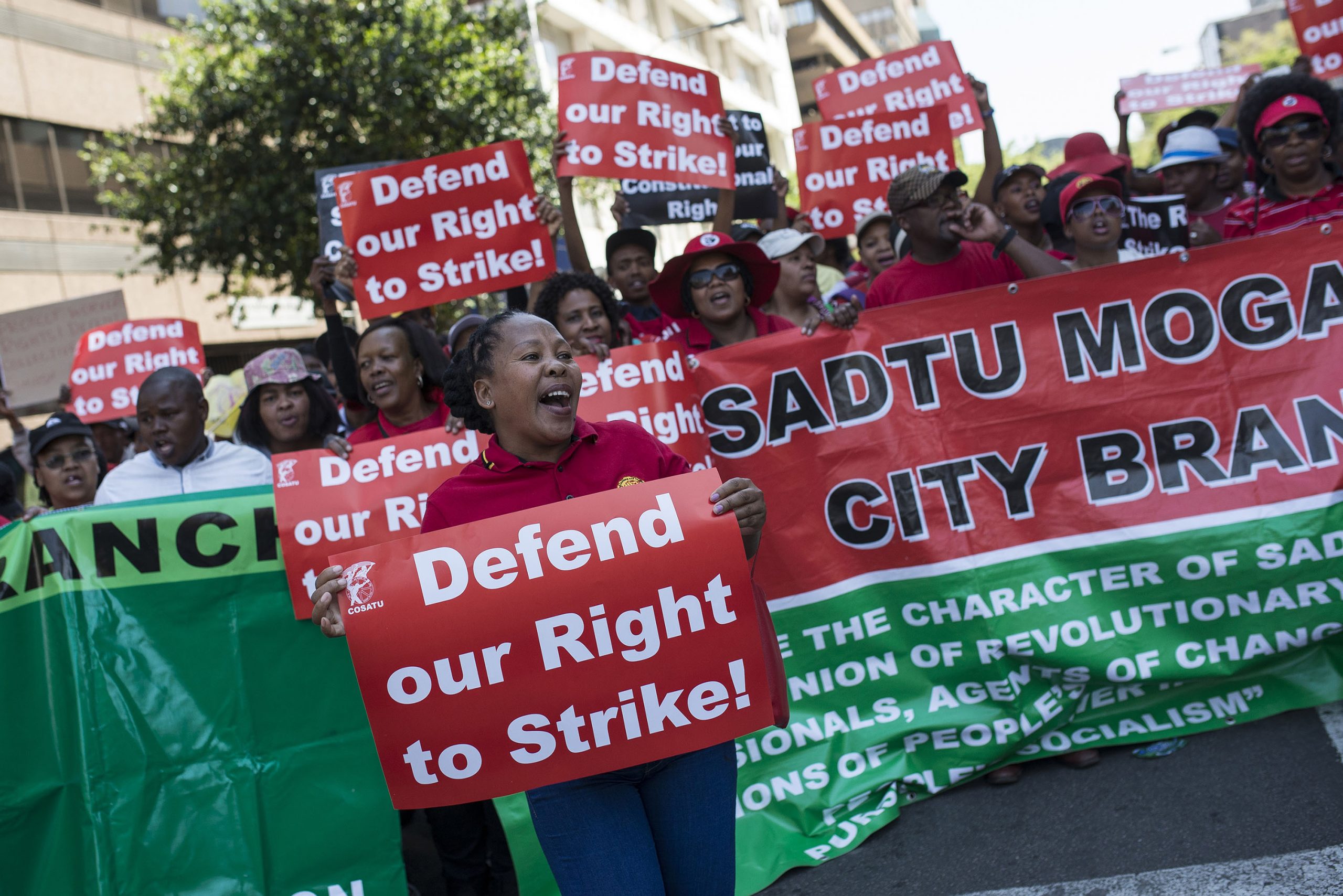 7 October 2016: Workers affiliated to the Congress of South African Trade Unions embark on a national strike demanding better working conditions. Nedlac has been reprioritising the 2018 jobs pact to boost certain areas in response to Covid-19. 