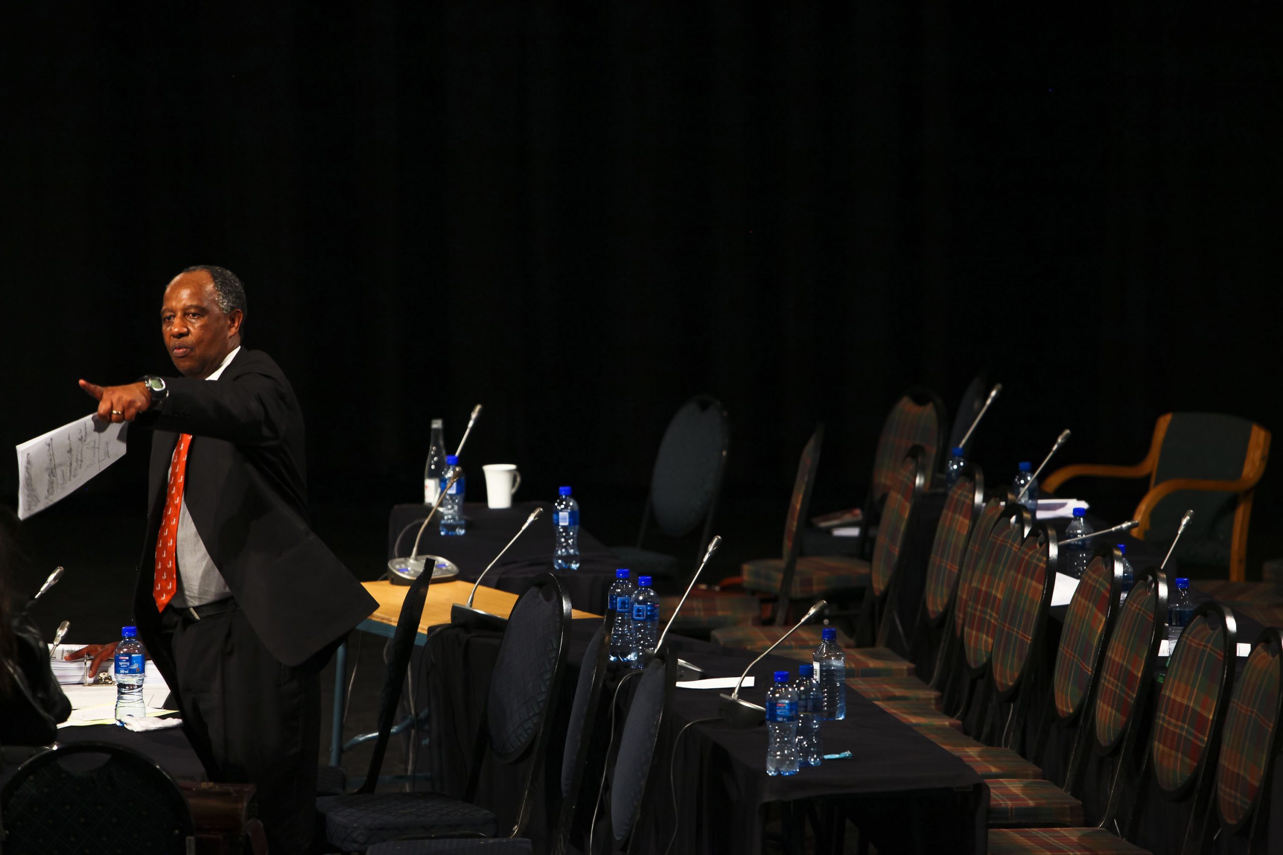 1 October 2012: Dumisa Ntsebeza at the Marikana Commission of Inquiry. (Photograph by Lauren Mulligan/ The Times/ Gallo Images)